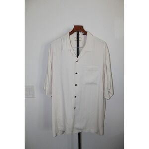 Eagle Dry Goods Co Signature Series Silk Camp Shirt Off White Plaid XL